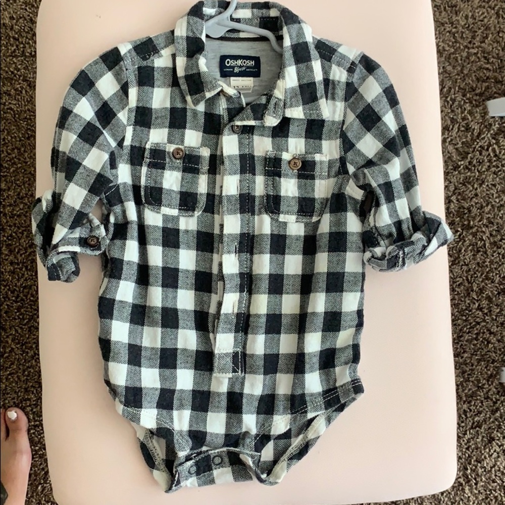 Brand new buffalo check onesie